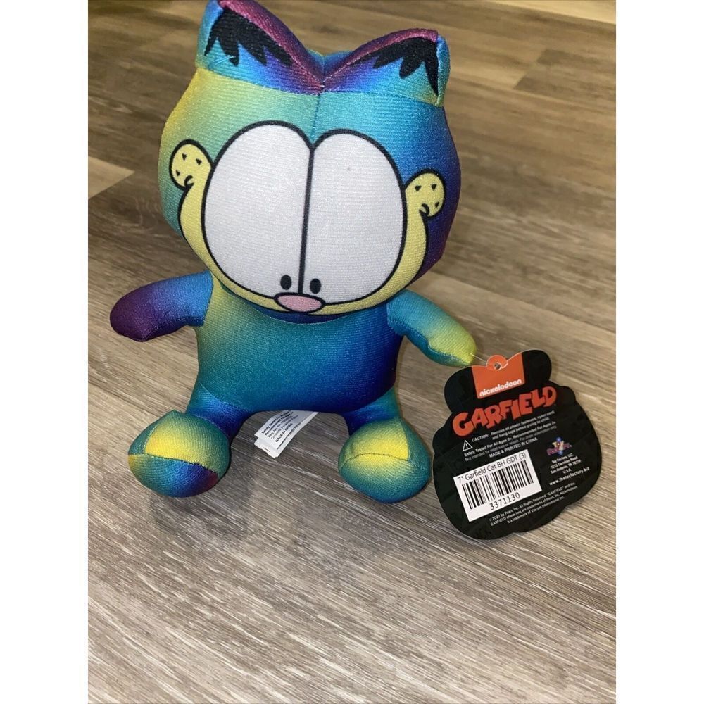 garfield Tye Dye Plush 7” Toy Factory 2022 With Tags